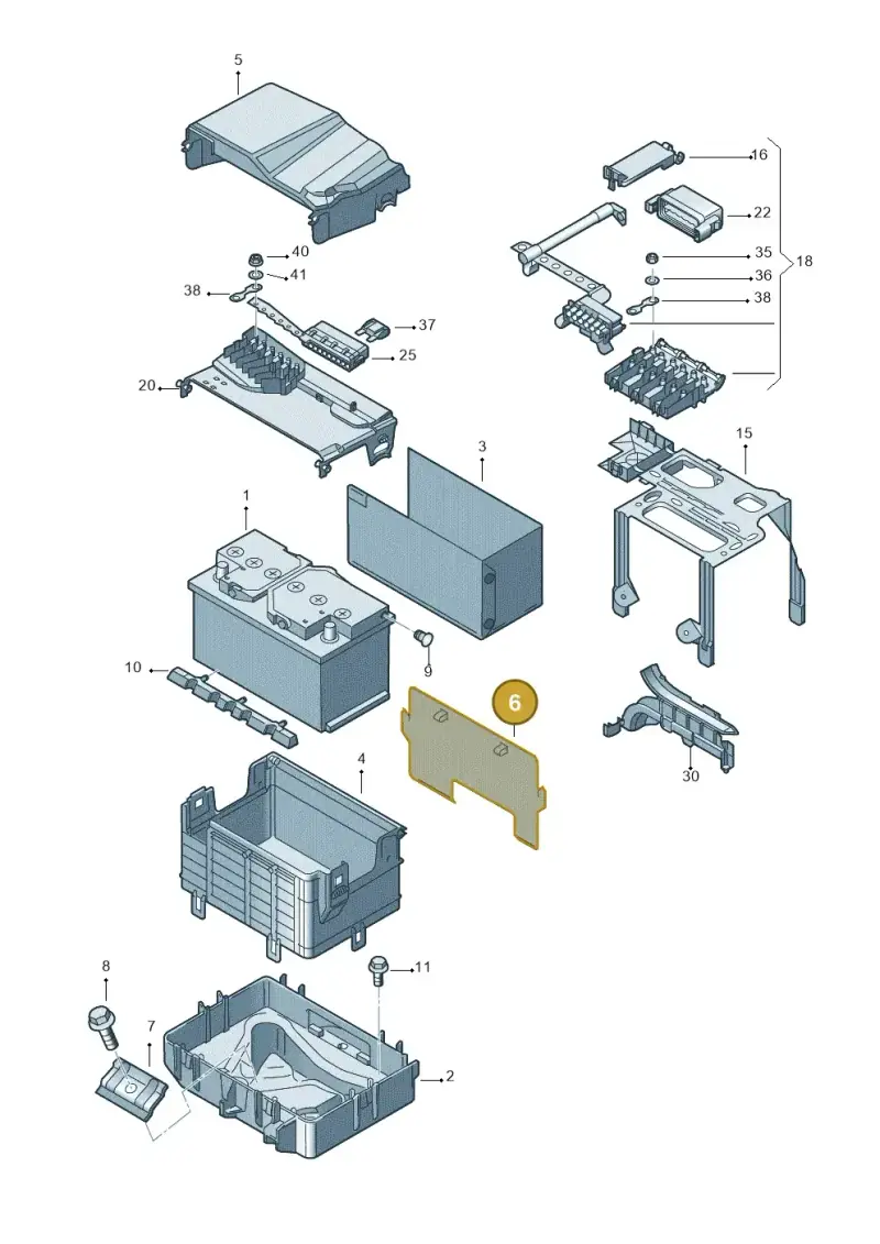 6Q0915753A — Volkswagen POLO (2005-) diagram 461915000, position 6