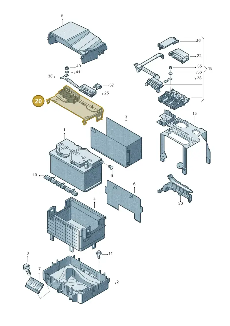 6Q0937550G — Volkswagen POLO (2005-) diagram 461915000, position 20