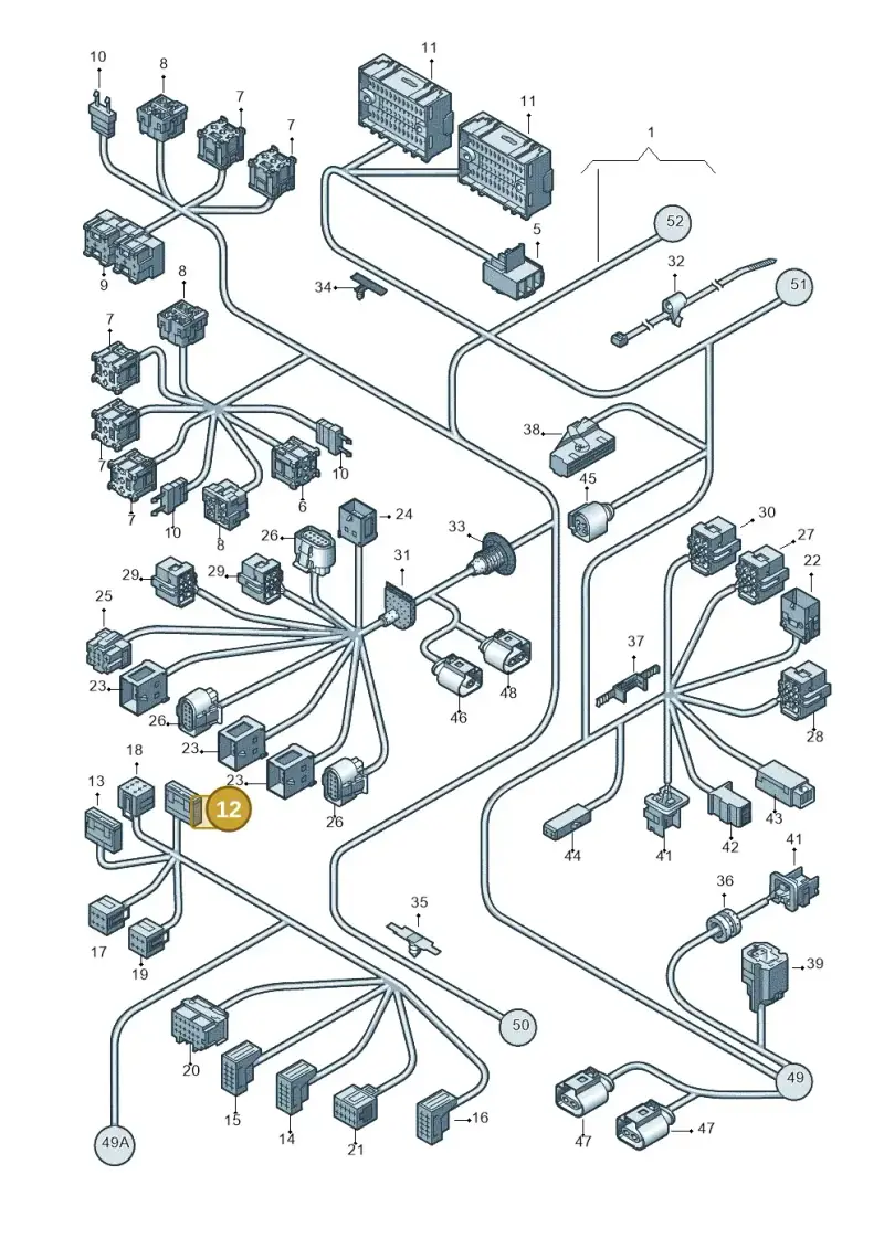 6Q0937701 — Volkswagen Transp. caravelle (2008-2009) diagram 410971820, position 12