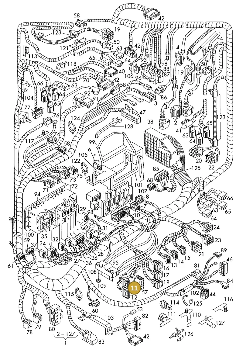 6Q0937701 — Volkswagen Polo (2011-2014) diagram 225971850, position 11