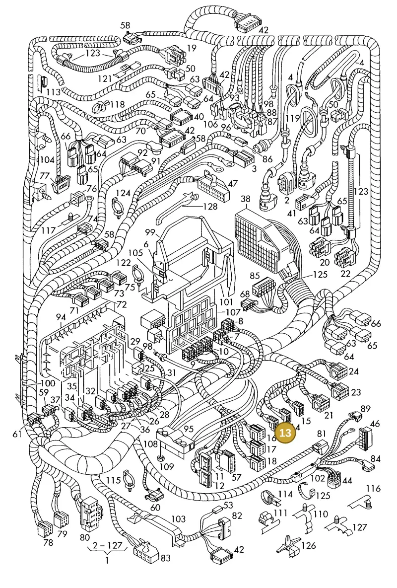 6Q0937702 — Volkswagen Polo (2011-2014) diagram 225971850, position 13
