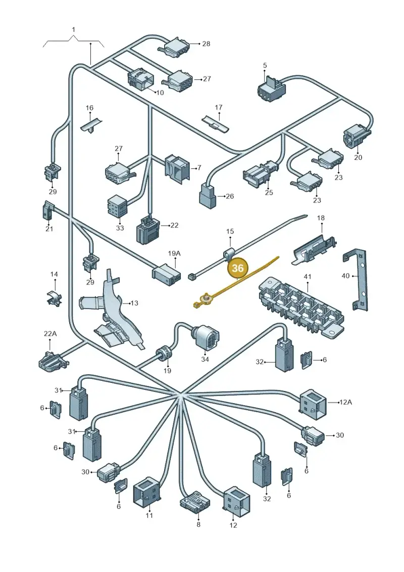 6Q0937702 — Volkswagen California Camper (2011-2015) diagram 410972800, position 36