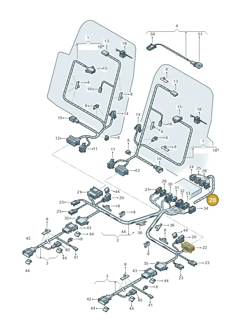6Q0937702A — Volkswagen Phaeton 4motion (2010-2016) diagram 258972280, position 28