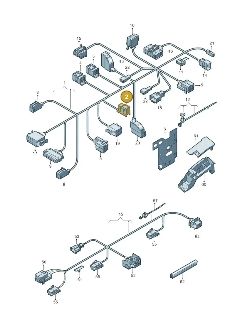 6Q0937702A — Volkswagen Jetta variant (2009-2014) diagram 460972280, position 2