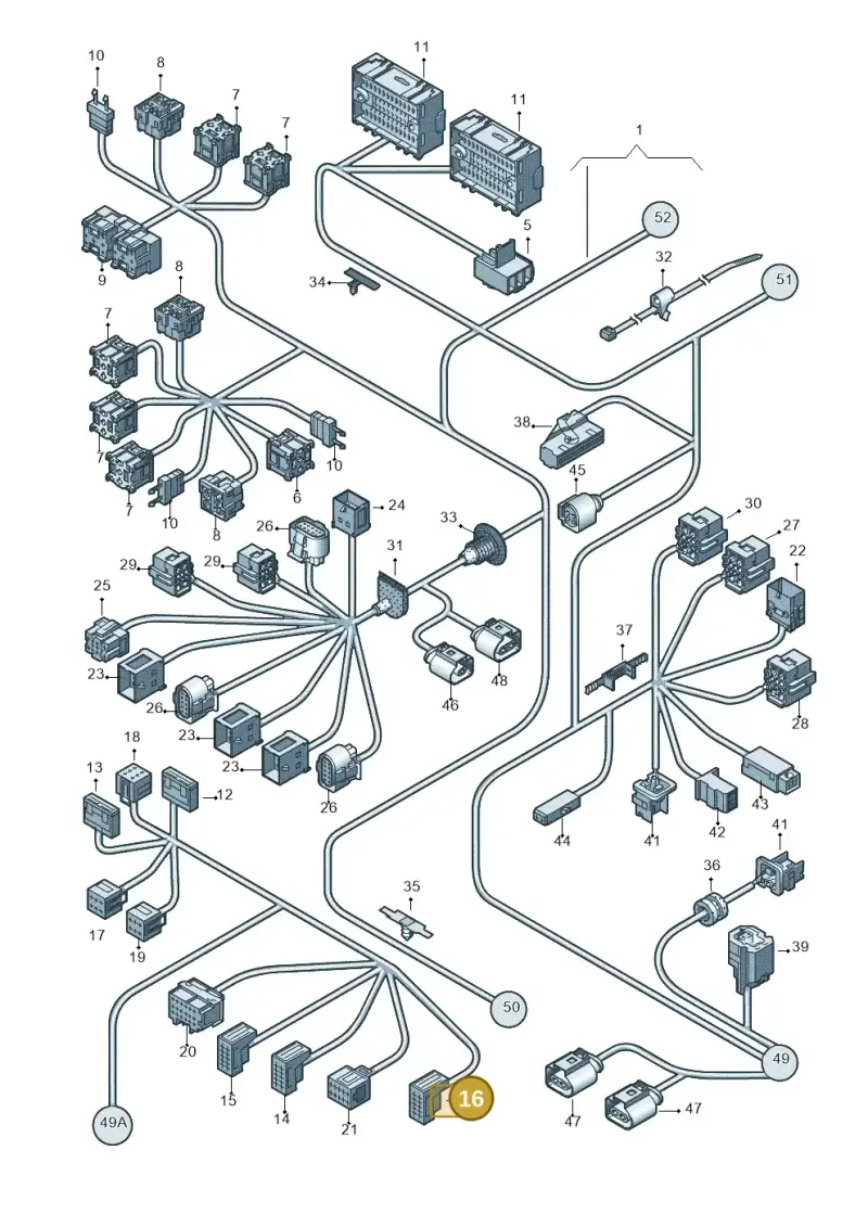 6Q0937702B — Volkswagen Transp. caravelle (2008-2009) diagram 410971820, position 16