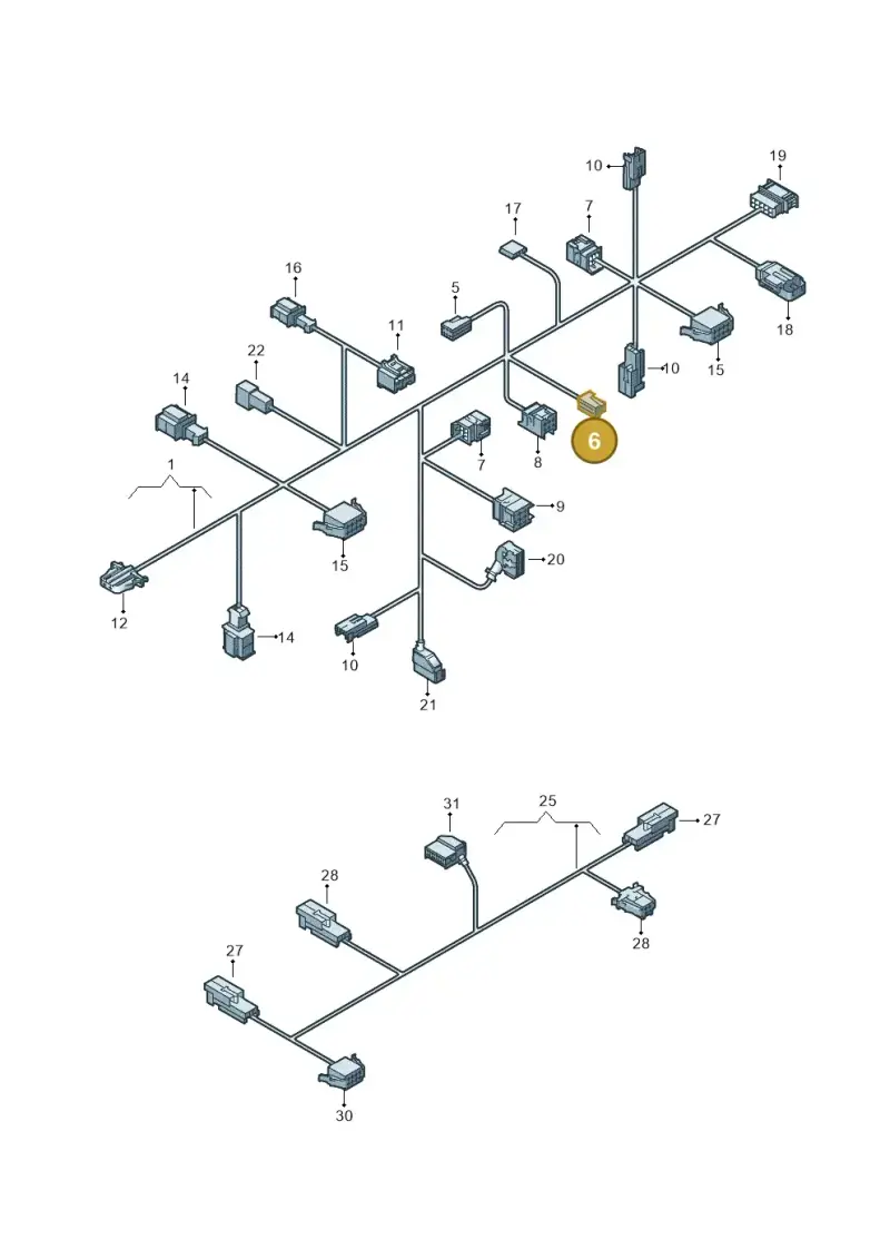 6Q0937702D — Volkswagen Touareg                08> (2007-) diagram 274972280, position 6