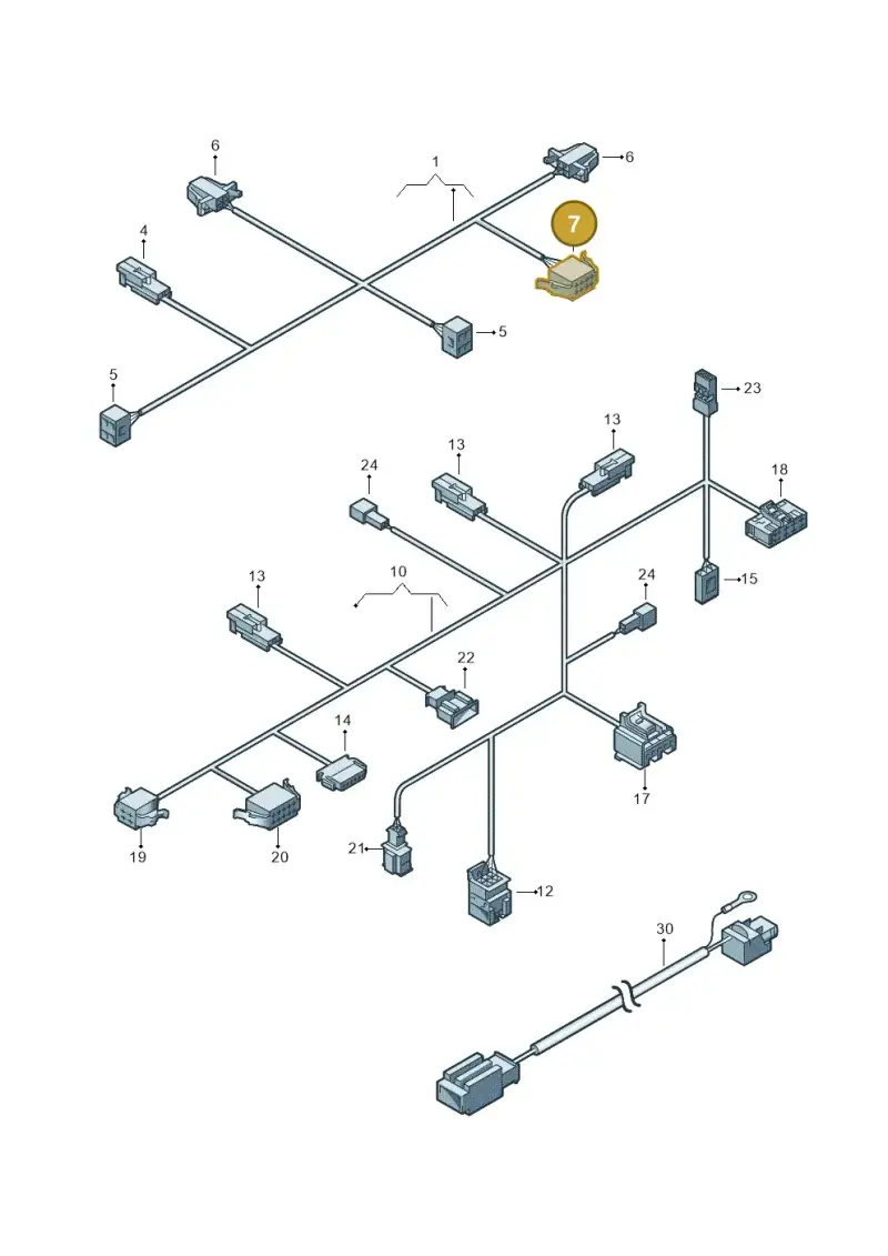 6Q0937702D — Volkswagen Golf estate (2009-2013) diagram 420972260, position 7