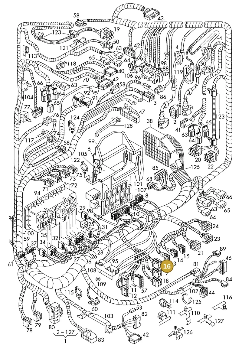 6Q0937711 — Volkswagen Polo (2011-2014) diagram 225971850, position 16