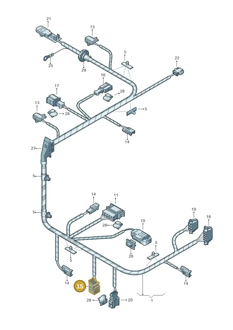 6Q0937711 — Volkswagen Phaeton 4motion (2010-2016) diagram 258972260, position 15