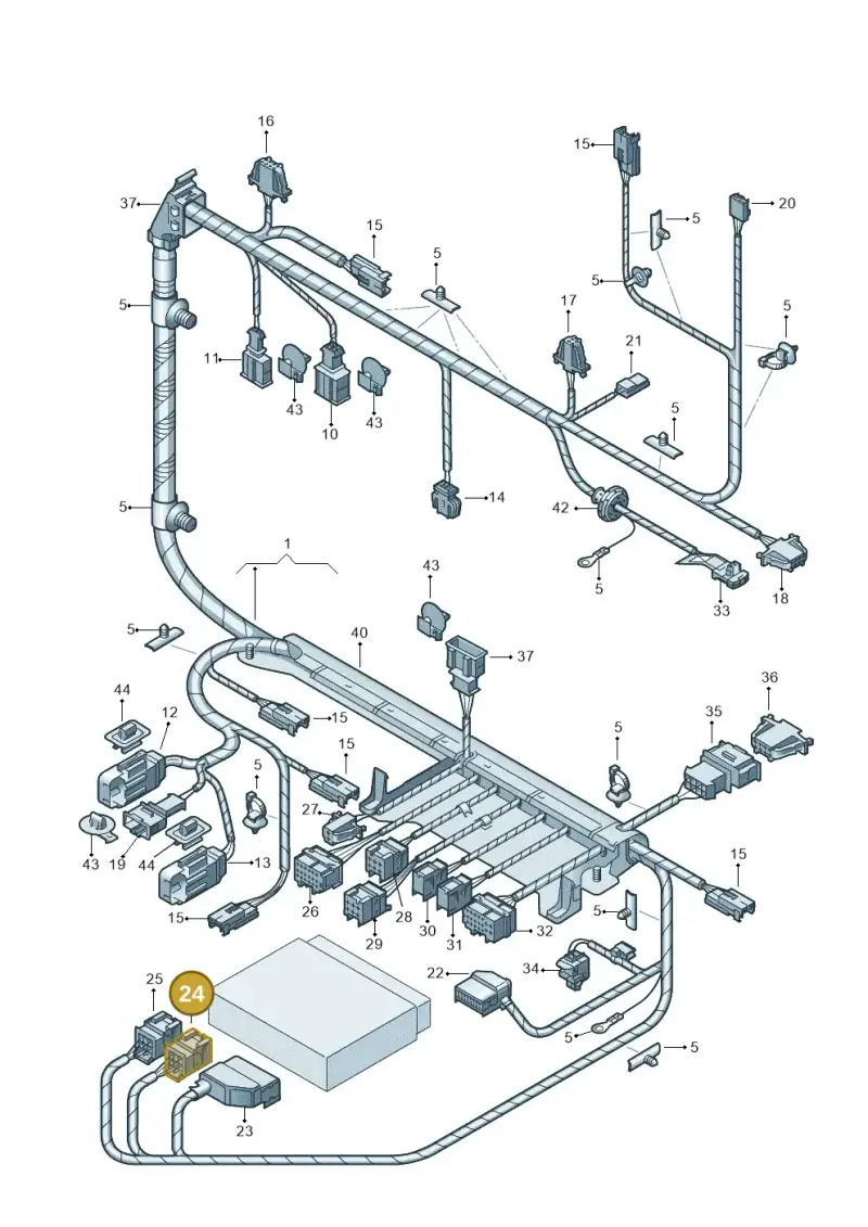 6Q0937711 — Volkswagen Phaeton 4motion (2010-2016) diagram 258972270, position 24