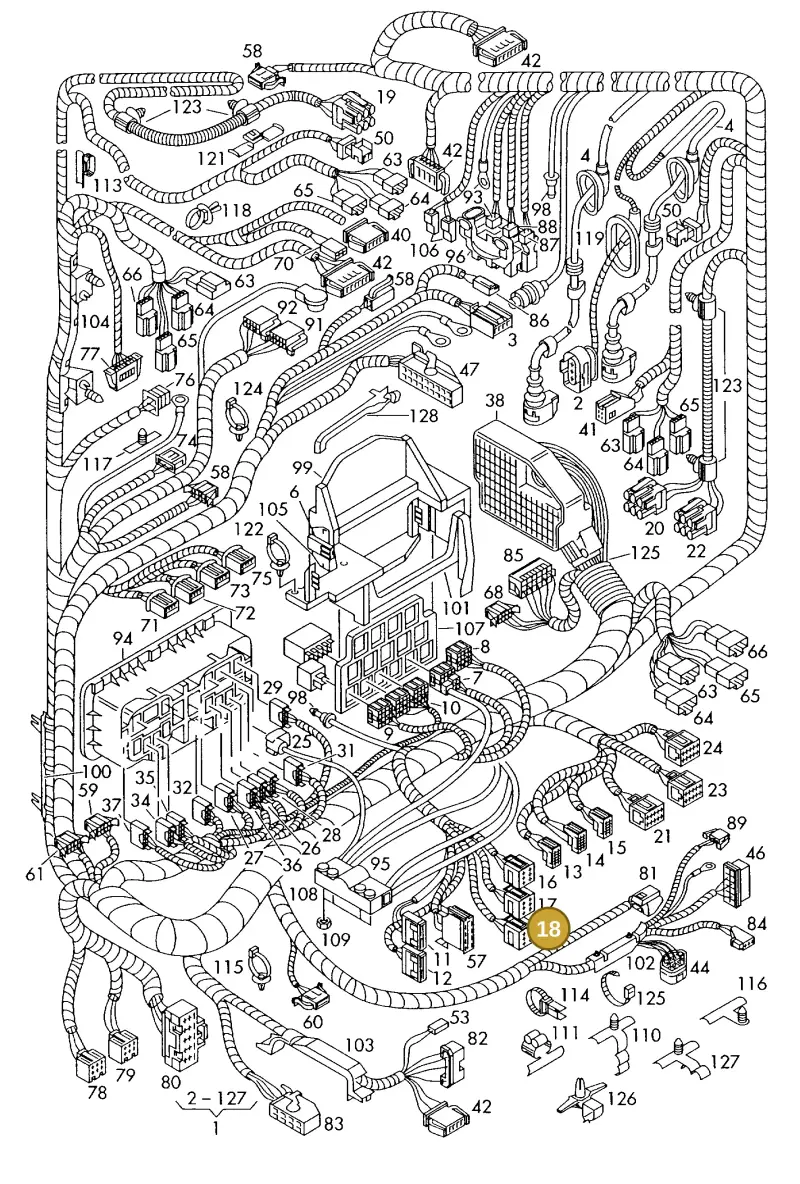 6Q0937711B — Volkswagen Polo (2008-2009) diagram 225971850, position 18