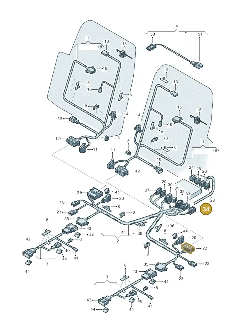 6Q0937711B — Volkswagen Phaeton 4motion (2010-2016) diagram 258972280, position 34