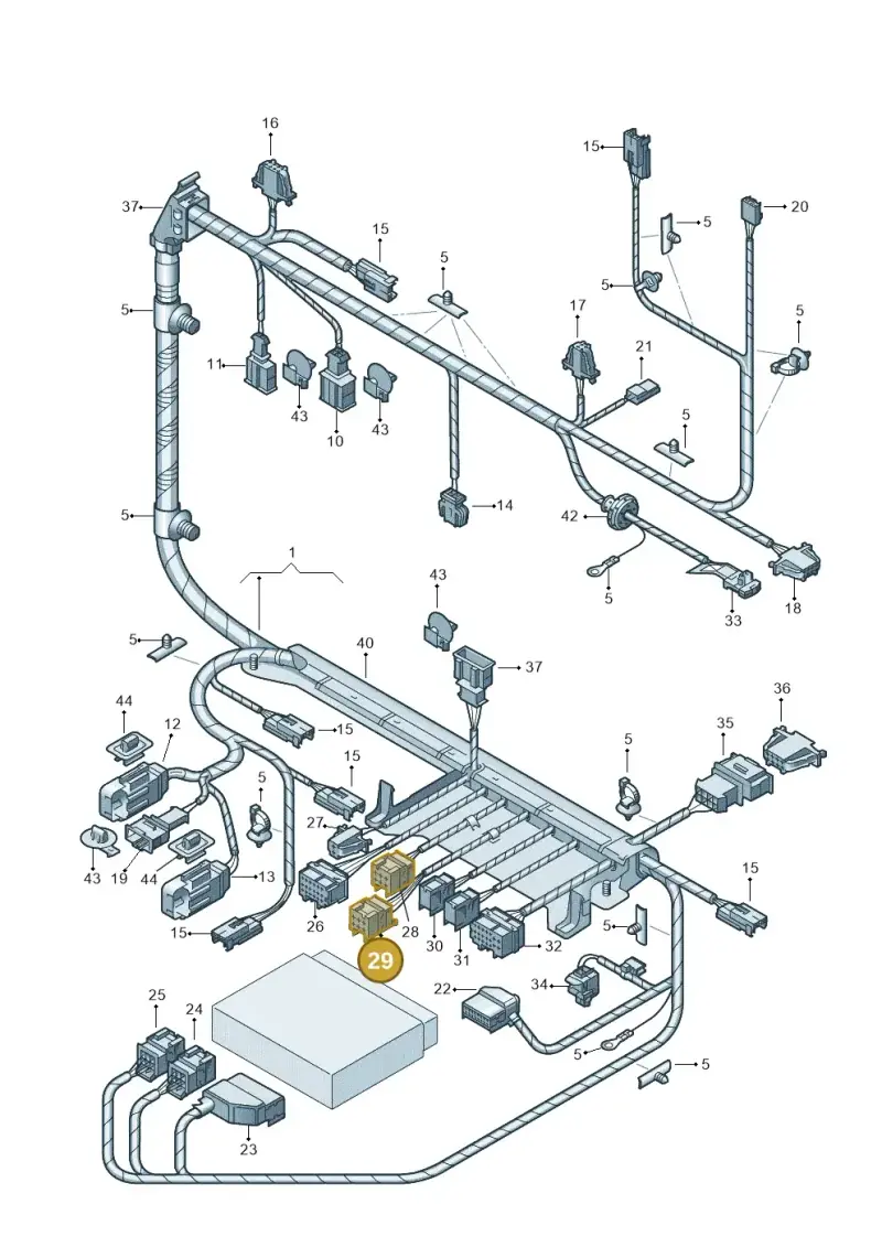 6Q0937711B — Volkswagen Phaeton 4motion (2010-2016) diagram 258972270, position 29