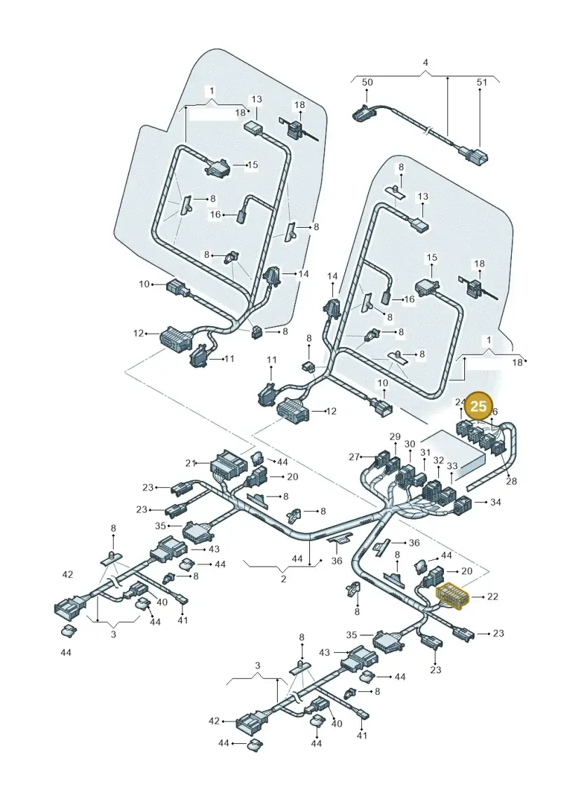 6Q0937711D — Volkswagen Phaeton 4motion (2010-2016) diagram 258972280, position 25