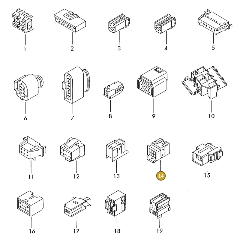 6Q0937711E — Volkswagen 1J0 platform diagram 198970920, position 14