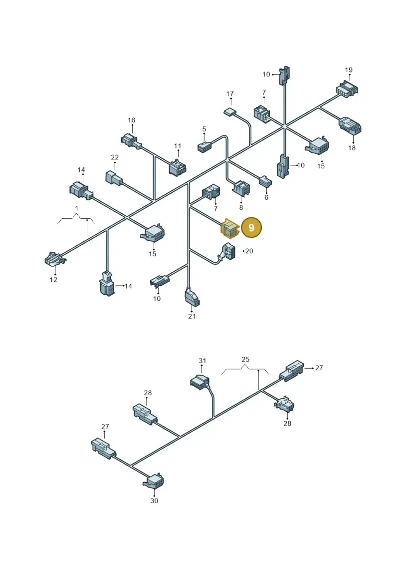 6Q0937711E — Volkswagen Touareg                08> (2007-) diagram 274972280, position 9