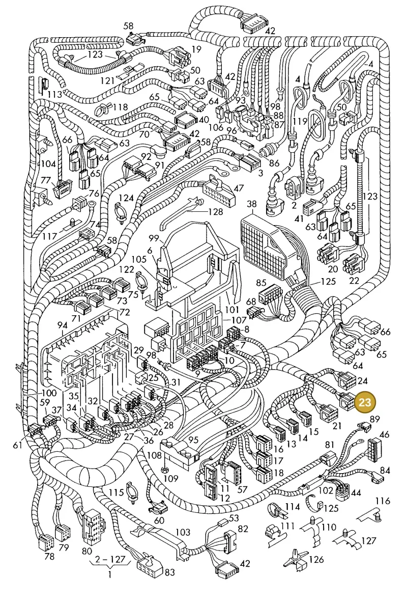 6Q0937714 — Volkswagen Polo (2011-2014) diagram 225971850, position 23