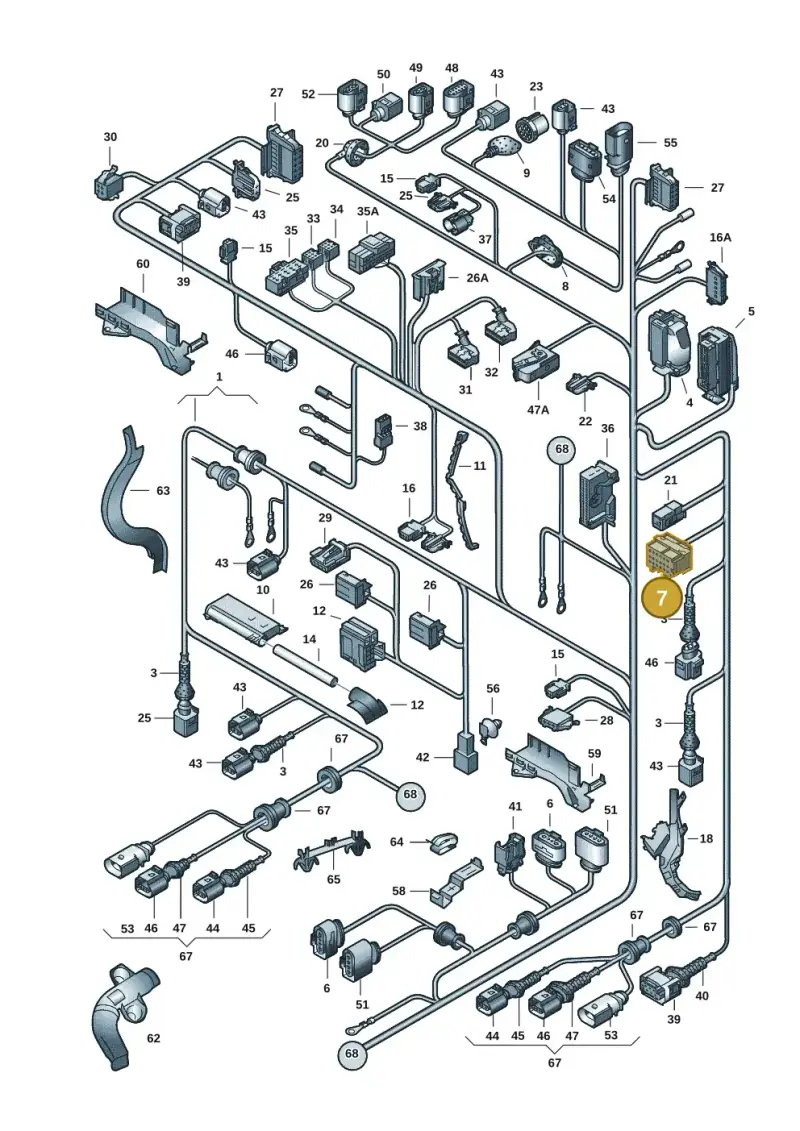 6Q0937714 — Volkswagen Phaeton 4motion (2010-2016) diagram 258971830, position 7
