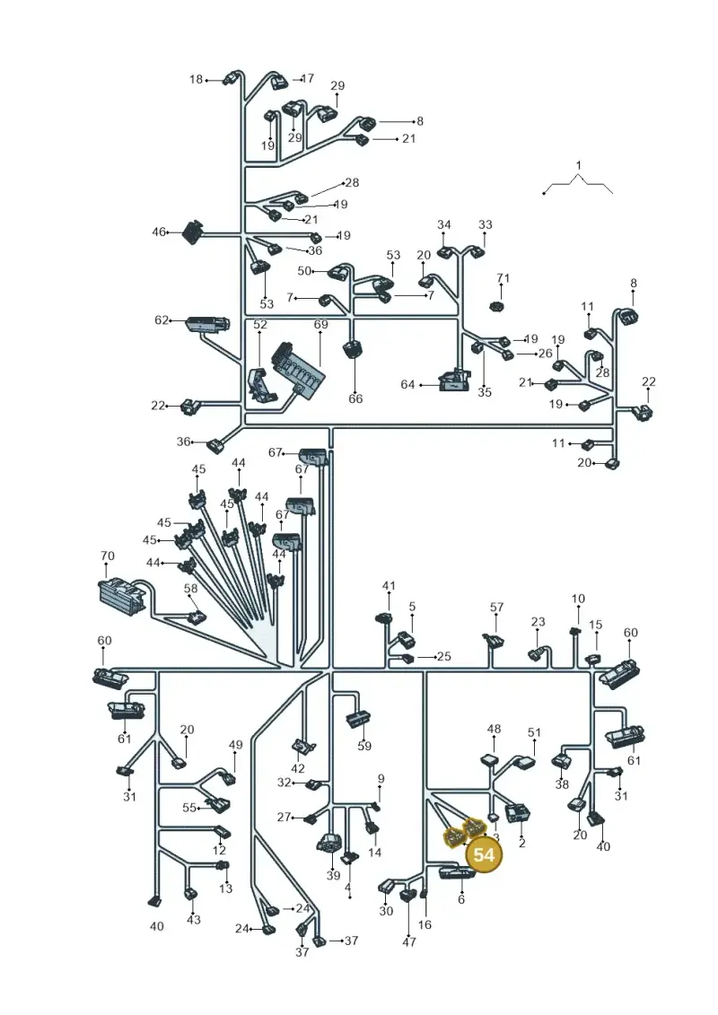 6Q0937714 — Volkswagen Up! 1.0 TSI (2013-2017) diagram 559971800, position 54
