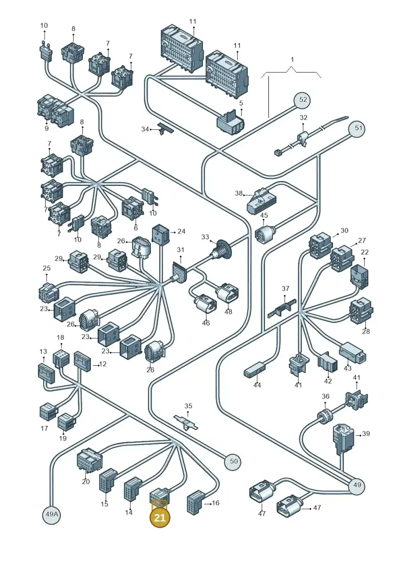 6Q0937714A — Volkswagen Transp. caravelle (2008-2009) diagram 410971820, position 21