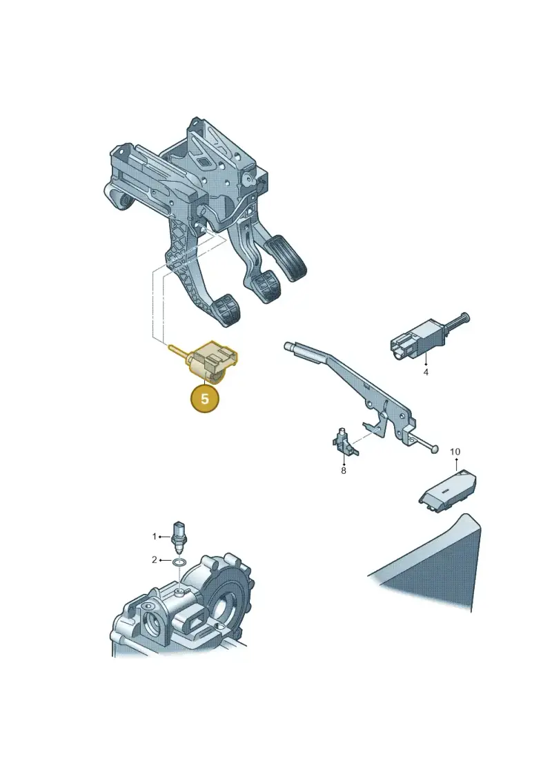 6Q0945511 — Volkswagen Polo (2011-2014) diagram 253945500, position 5