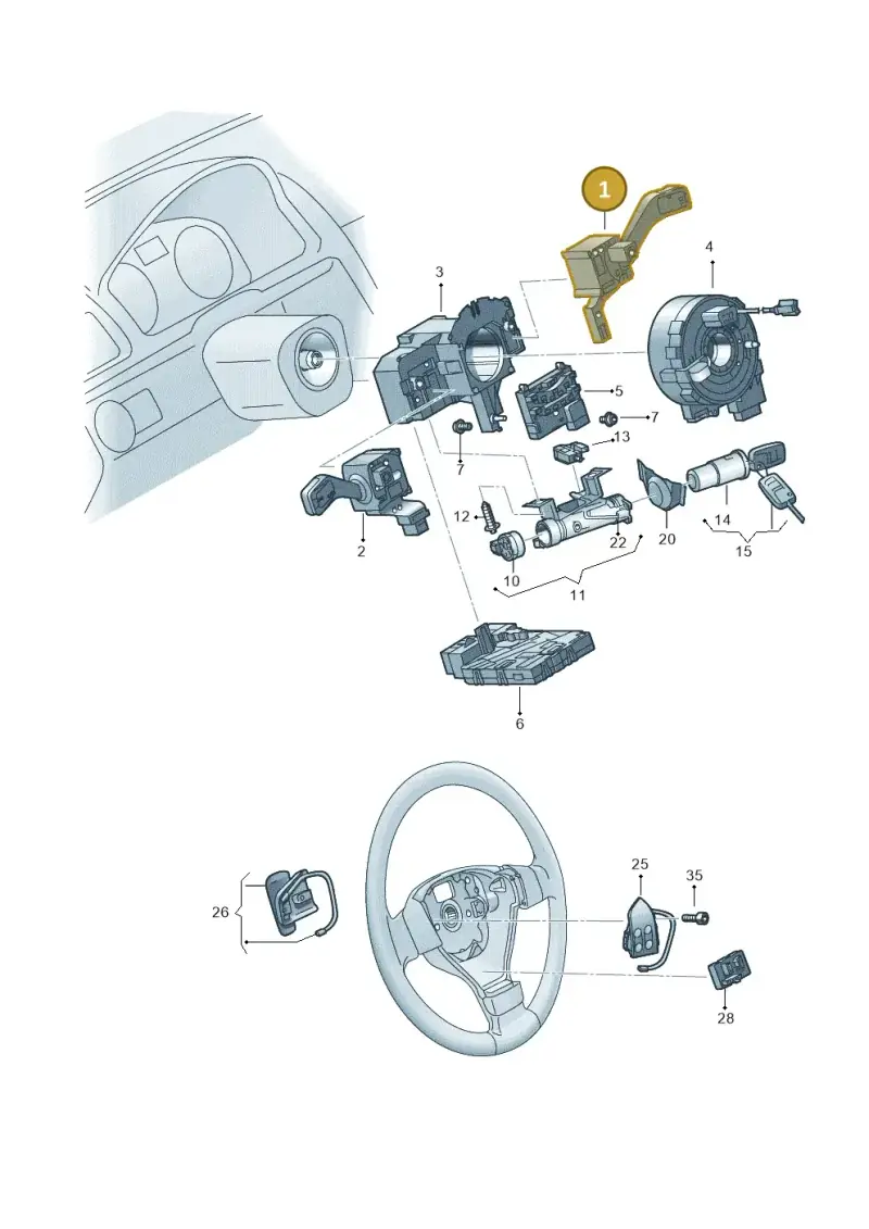 6Q0953513E9B9 — Volkswagen Lavida (2008-2013) diagram 409953500, position 1