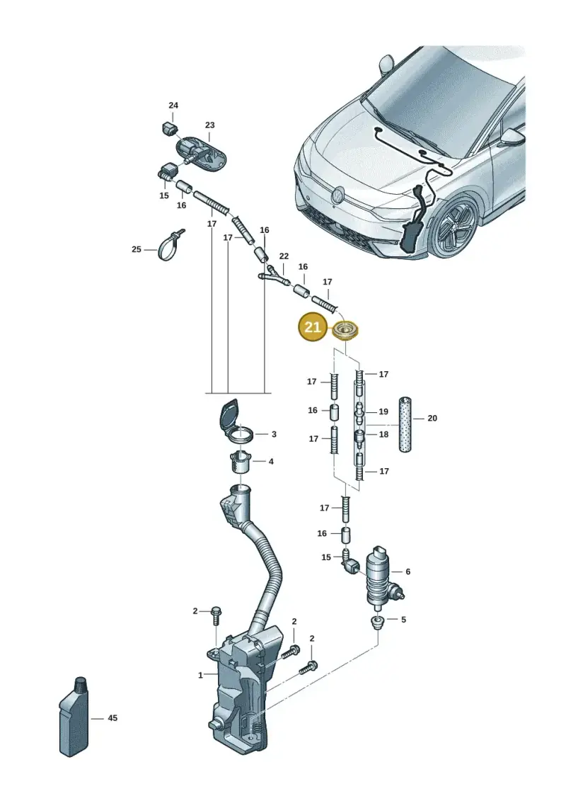 6Q0955998 — Volkswagen ID.7 Limousine Pro (2023-) diagram 14b955100, position 21