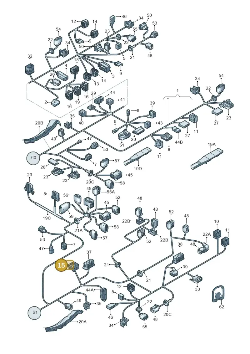 6Q0959382 — Volkswagen Touareg                08> (2007-) diagram 274971830, position 15