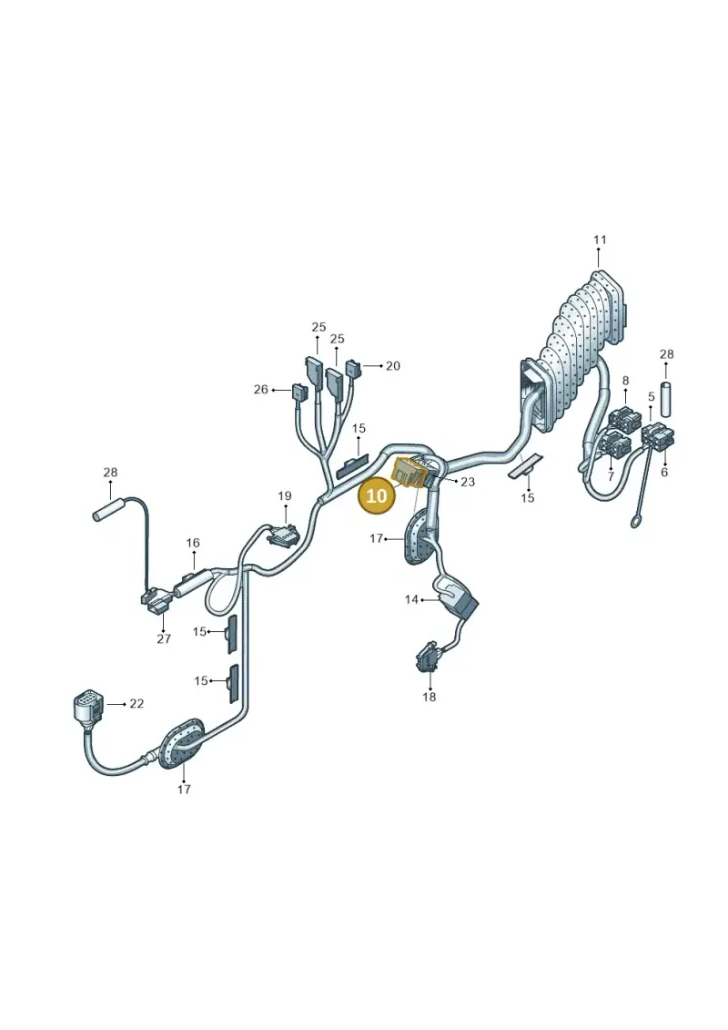 6Q0959383 — Volkswagen Transp. caravelle (2008-2009) diagram 410972300, position 10