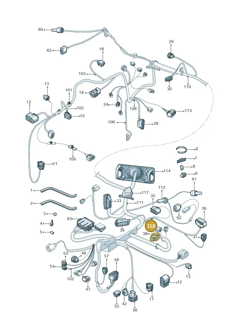 6Q0971615G — Skoda Fabia Jingrui (2008-2014) diagram 662971810, position 118