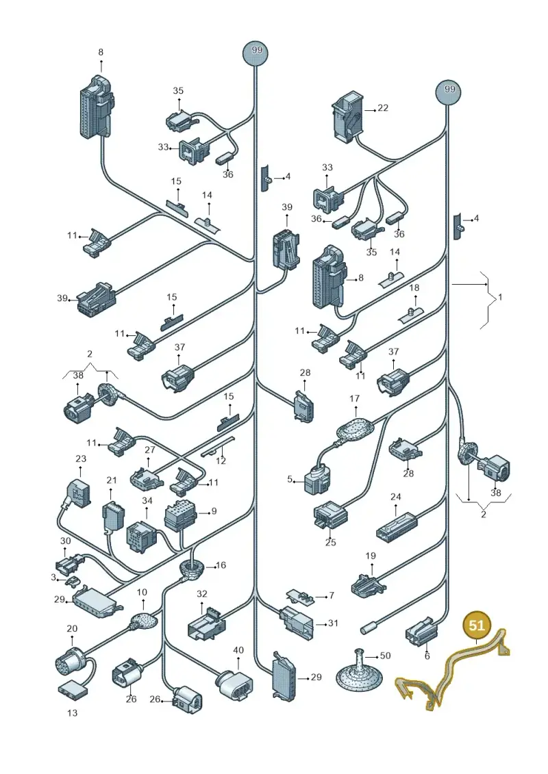 6Q0971615N — Volkswagen Polo (2010-2015) diagram 672972010, position 51