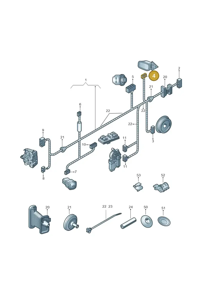 6Q0971633A — Volkswagen Polo (2009-2012) diagram 481972350, position 4