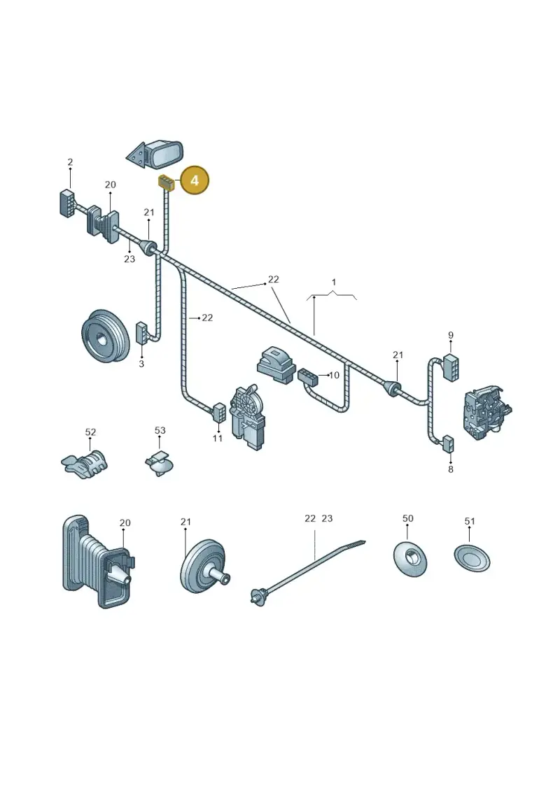 6Q0971633A — Volkswagen Polo (2009-2012) diagram 481972370, position 4