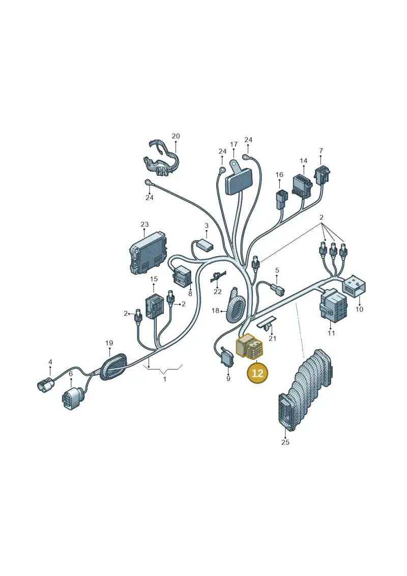 6Q0971633A — Volkswagen Caravelle (2015-2019) diagram 861972300, position 12