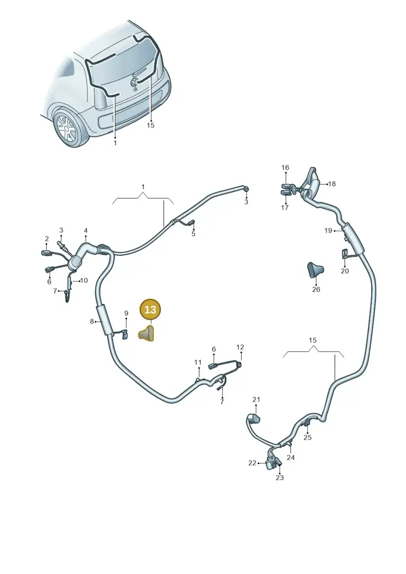 6Q0971701A — Volkswagen Up! 1.0 BlueMotion (2016-2023) diagram 772972810, position 13