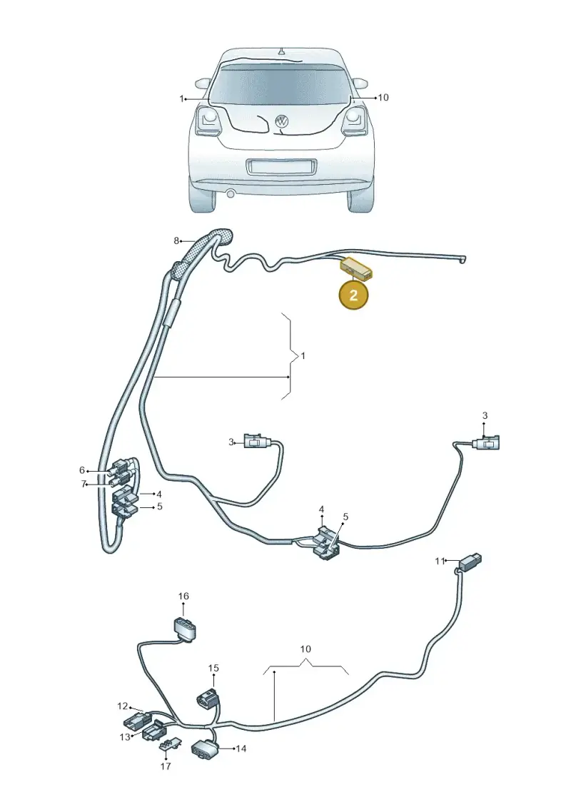 6Q0971701A — Volkswagen Polo 1.4 BlueMotion (2014-2017) diagram 773972500, position 2