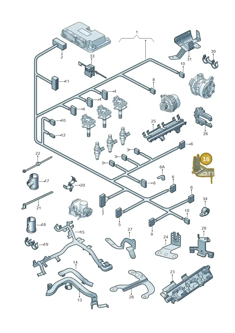 6Q0971848L — Skoda Rapid (2012-2022) diagram 225971030, position 16