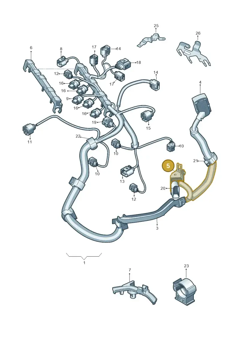 6Q0971848L — SEAT Toledo Reference (2012-2015) diagram 747971050, position 5