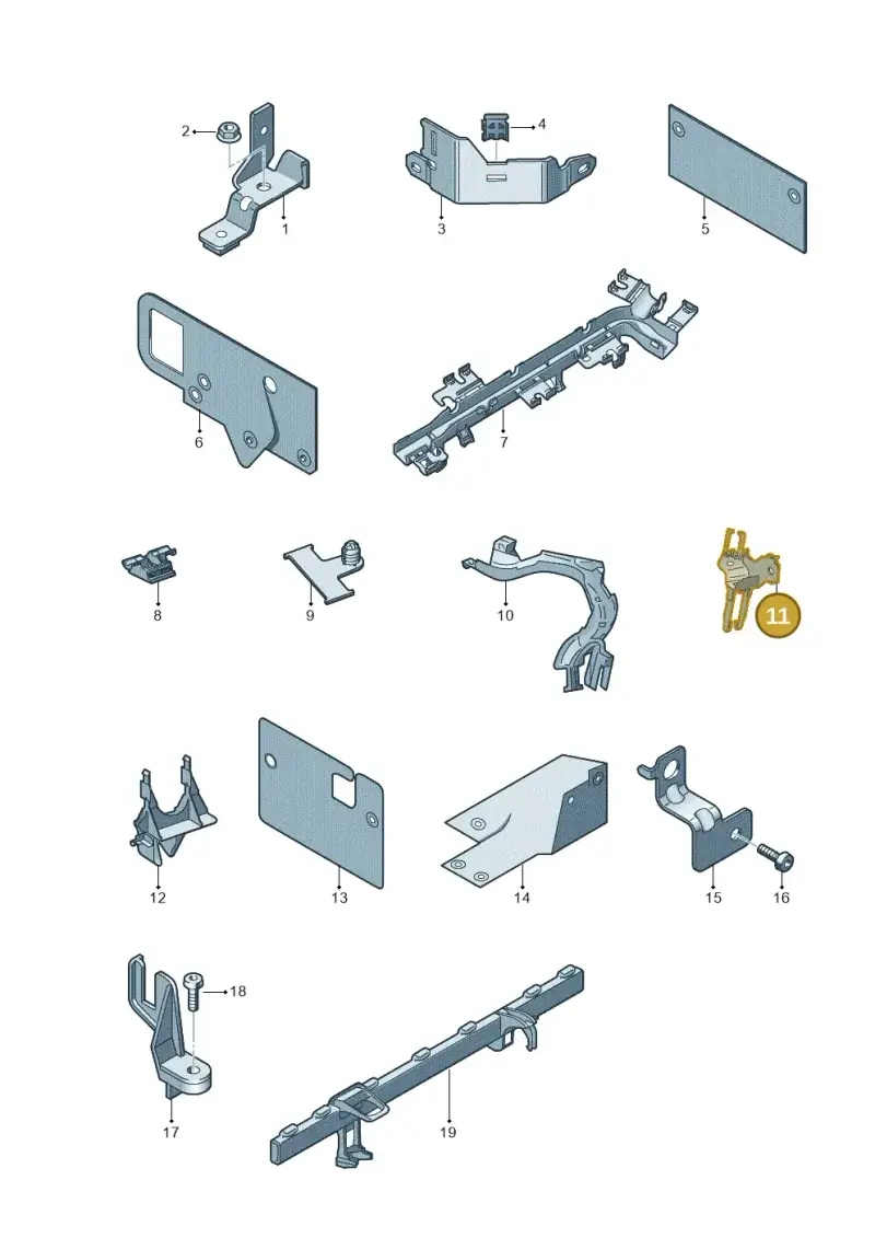 6Q0971848L — Audi Q3 (2014-2019) diagram 855971000, position 11