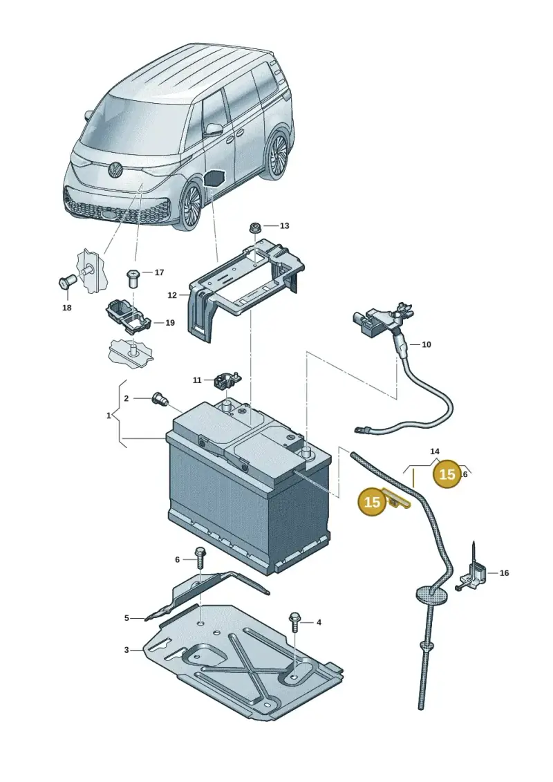 6Q0971848P — Volkswagen ID.Buzz (2022-) diagram 15a915010, position 15