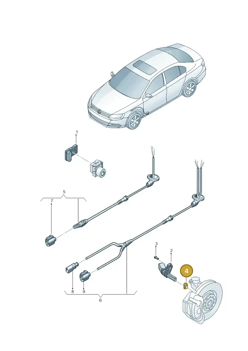 6Q0971907 — Volkswagen Jetta 2.0 (2015-2015) diagram 789927000, position 4