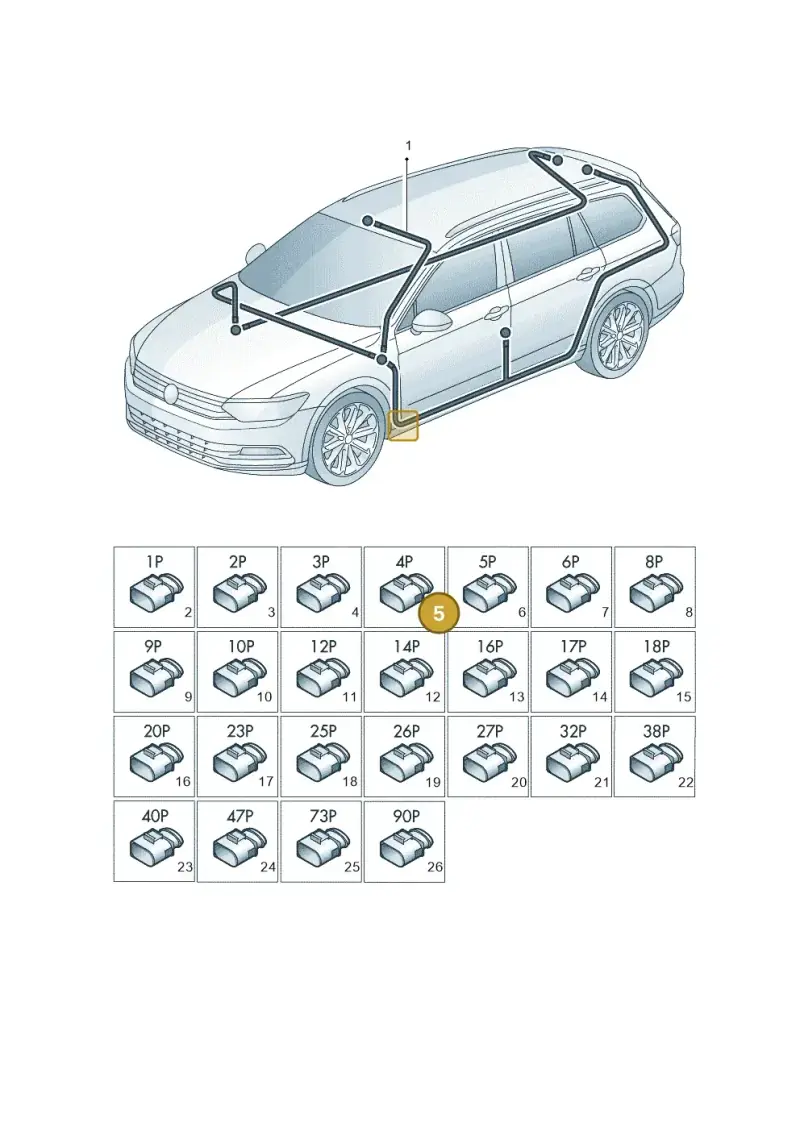 6Q0972704 — Volkswagen Passat Saloon (2014-2024) diagram 793971900, position 5