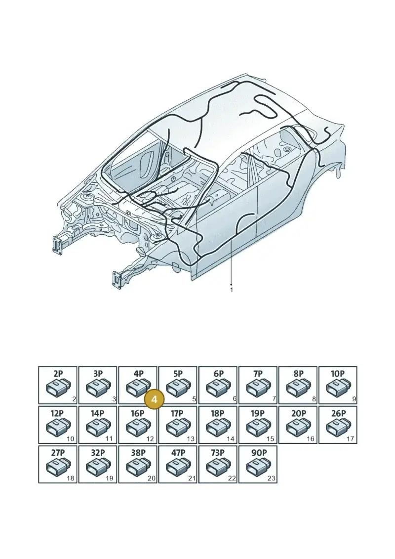 6Q0972704 — Volkswagen Golf (2015-2019) diagram 867971081, position 4