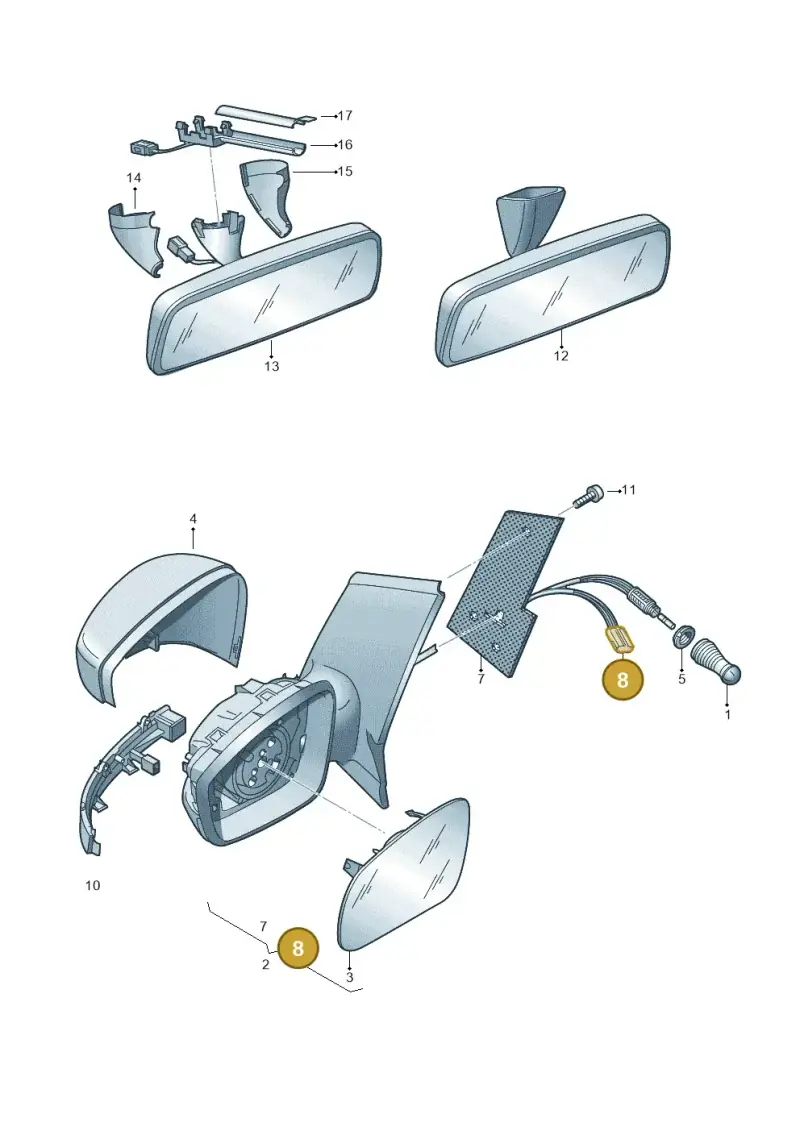 6Q0972705 — Volkswagen Crossfox (2014-2021) diagram 515857400, position 8