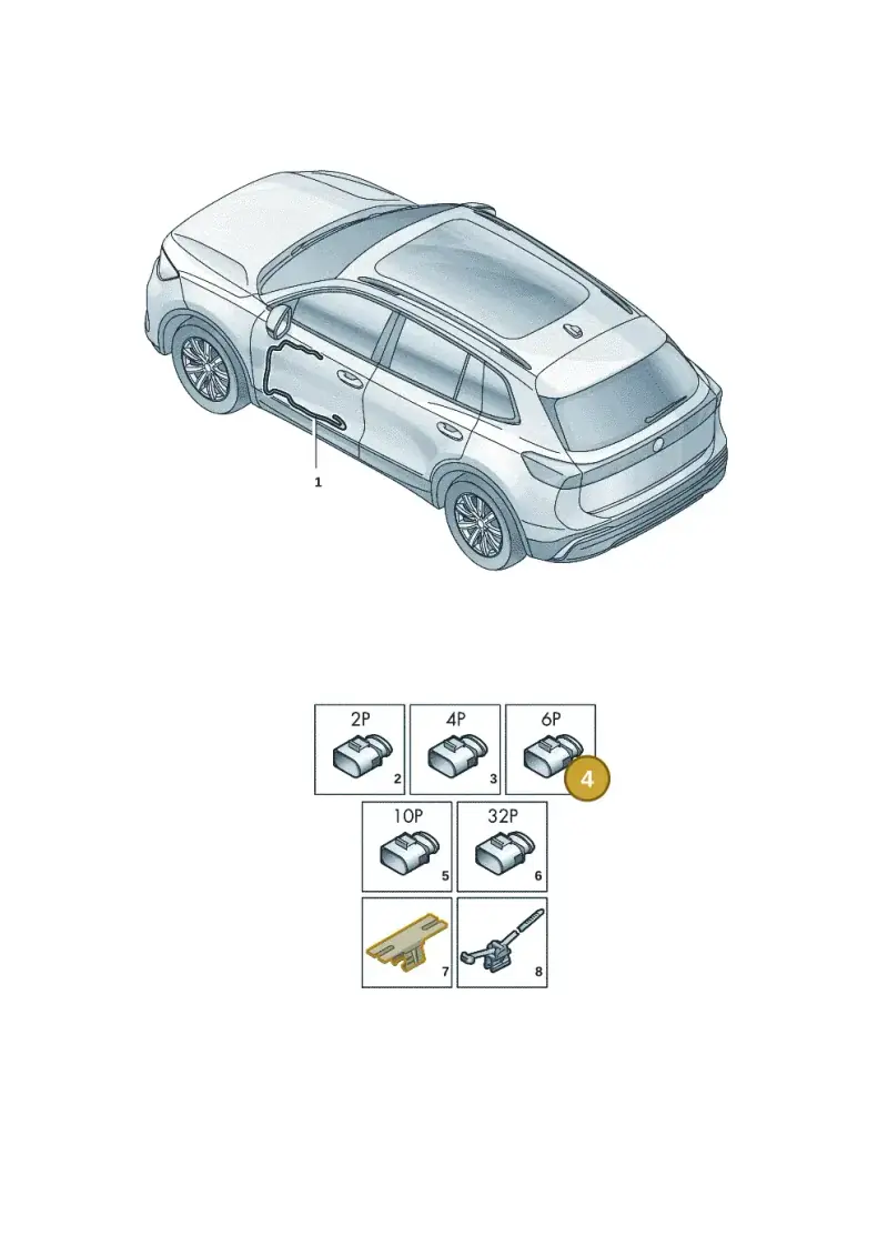 6Q0972706A — Volkswagen Tiguan 2.0 (2023-) diagram 57x972310, position 4