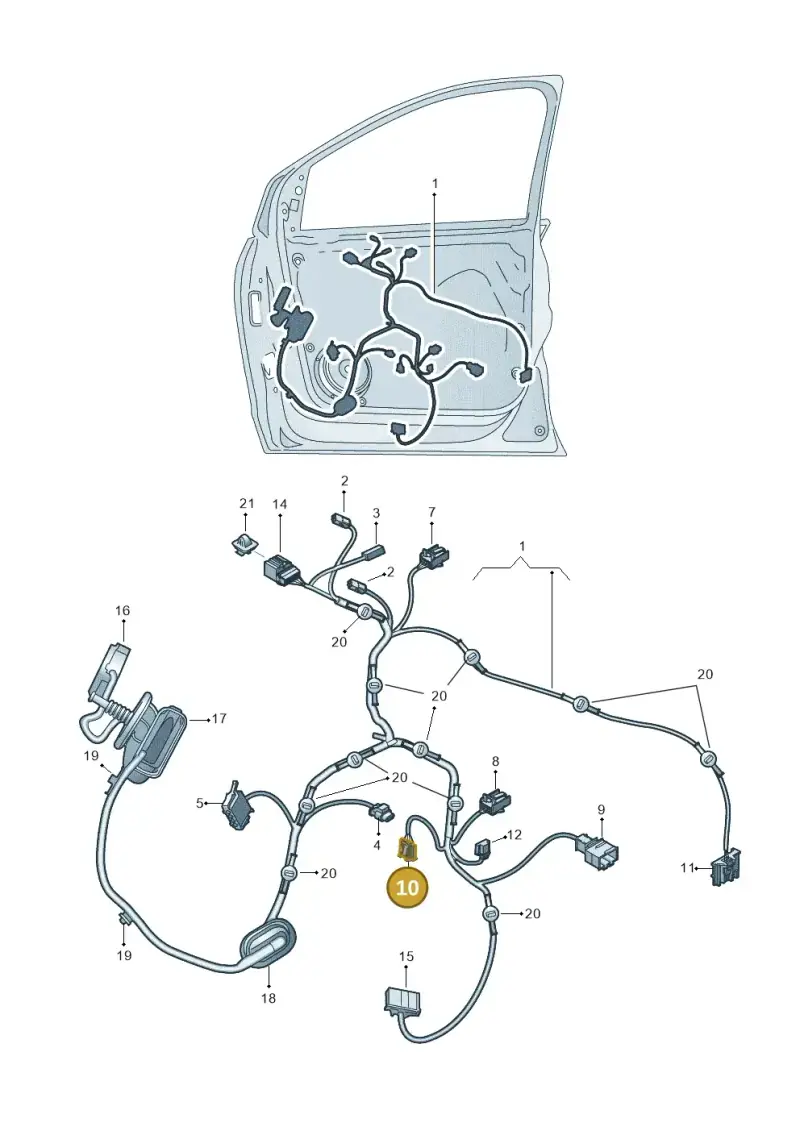 6Q0972706A — Volkswagen Taigo (2021-2024) diagram 837972340, position 10