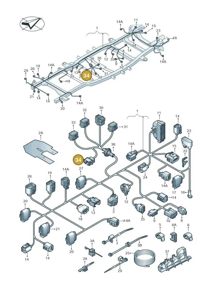 6Q0972736 — Volkswagen Amarok twin cab (2022-) diagram 749971850, position 34