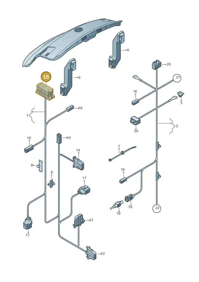 6Q0972777 — Volkswagen Tiguan 4Motion (2011-2018) diagram 634972820, position 15