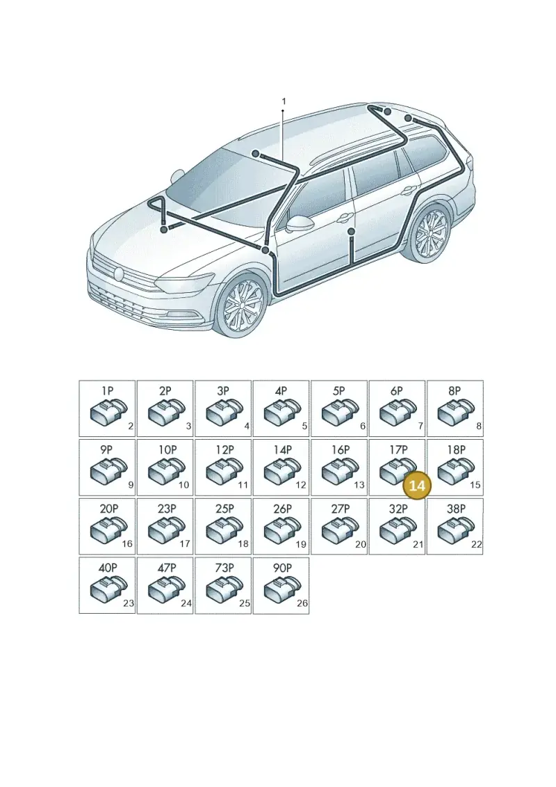6Q0972777 — Volkswagen Passat saloon (2014-2024) diagram 793971900, position 14