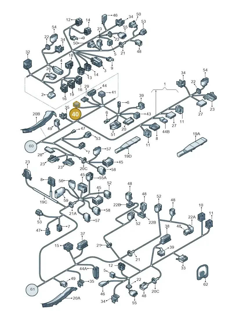 6Q0972883 — Volkswagen Touareg                08> (2007-) diagram 274971830, position 40
